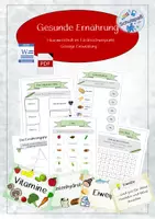 Vorschau - Unterrichtsreihen - gesunde Ernährung - Hauswirtschaft in der Förderschule Geistige Entwicklung - Deckblatt