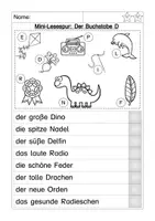 Vorschau - Arbeitsblätter - Lesespur Buchstabeneinführung D - Seite 2
