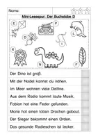 Vorschau - Arbeitsblätter - Lesespur Buchstabeneinführung D - Seite 3