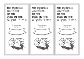 Vorschau - Mal- und Bastelvorlagen - Lesezeichen - The Curious Incident of the Dog in the Night-Time - Seite 1