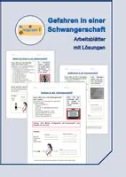 Vorschau - Arbeitsblätter - Gefahren in einer Schwangerschaft - Deckblatt
