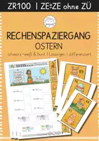 Vorschau - Arbeitsblätter - Rechenspaziergang | Ostern | ZR100 | ZE ± ZE ohne ZÜ - Deckblatt