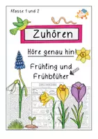 Vorschau - Arbeitsblätter - Zuhören- Im Frühling,Frühblüher (IdeenWolke) - Deckblatt