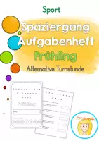 Vorschau - Arbeitsblätter - Spaziergang Aufgabenheft Frühling - Alternative Turnstunde - Deckblatt