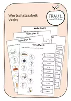 Vorschau - Arbeitsblätter - Wortschatzübung zu Vokabeln rund um "Verbs" - Deckblatt