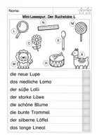 Vorschau - Arbeitsblätter - Lesespur Buchstabeneinführung L - Seite 2