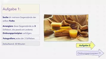 Vorschau - Präsentationen/Tafelbilder - Monochromes Stillleben Ordnungsprinzipien interaktives PDF - Seite 1