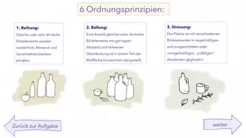 Vorschau - Präsentationen/Tafelbilder - Monochromes Stillleben Ordnungsprinzipien interaktives PDF - Seite 2