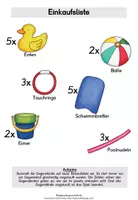 Vorschau - Arbeitsblätter - Shoppingtour Einkaufsliste - Seite 2