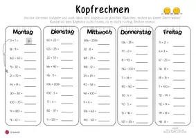 Vorschau - Arbeitsblätter - Kopfrechnen ZR 1000 mit Selbstkontrolle (Set 1) - Seite 2