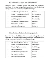 Vorschau - Arbeitsblätter - Verben 1. Vergangenheit Präteritum Klasse 3 - Seite 1