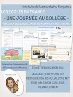 Vorschau - Stundenentwürfe - IKK - Une journée au collège - Vergleich des Schultages in Frankreich & Deutschland - Deckblatt