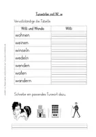 Vorschau - Arbeitsblätter - Buchstabe W, w - Arbeitsblätter, Spiele - Fibel - Druckschrift - Seite 3