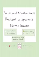 Vorschau - Stundenentwürfe - Bauen und Konstruieren: Reihentransparenz Türme bauen - Deckblatt