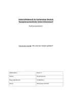 Vorschau - Stundenentwürfe - Zeitform Perfekt Verbenkärtchen - Deckblatt