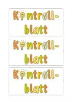 Vorschau - Arbeitsblätter - Kontrollblatt Umschlagbeschriftung Lösungsblatt Kontrollstation - Deckblatt