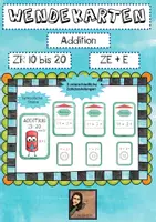 Vorschau - Fördermaterial/Inklusion - Wendekarten Addition ZR 10 bis 20 ohne ZÜ - Deckblatt