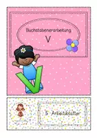 Vorschau - Arbeitsblätter - Buchstabenerarbeitung/Buchstabentraining Buchstabe V - Deckblatt