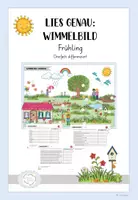Vorschau - Arbeitsblätter - Lies genau - Wimmelbild Frühling - Deckblatt