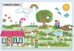 Vorschau - Arbeitsblätter - Lies genau - Wimmelbild Frühling - Seite 3