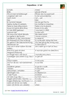 Vorschau - Arbeitsblätter - Prepositions / Präpositionen - Vokabelliste und Übersetzungsübungen - 2. Teil - Seite 2