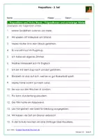 Vorschau - Arbeitsblätter - Prepositions / Präpositionen - Vokabelliste und Übersetzungsübungen - 2. Teil - Seite 3