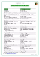 Vorschau - Arbeitsblätter - Prepositions / Präpositionen - Vokabelliste und Übersetzungsübungen - 2. Teil - Seite 2