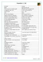 Vorschau - Arbeitsblätter - Prepositions / Präpositionen - Vokabelliste und Übersetzungsübungen - 2. Teil - Seite 3
