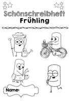 Vorschau - Arbeitsblätter - Schönschreibheft: Frühling (Schreibschrift) (Lineatur 2+3) - Seite 2