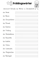 Vorschau - Arbeitsblätter - Schönschreibheft: Frühling (Schreibschrift) (Lineatur 2+3) - Seite 3