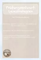 Vorschau - Stundenentwürfe - Prüfungsentwurf (Lesestrategien, mit Förderplanbezug) - Deckblatt