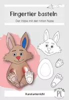 Vorschau - Mal- und Bastelvorlagen - Bastelvorlage: Fingertier zu "Der Hase mit der roten Nase" - Deckblatt