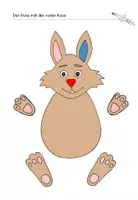 Vorschau - Mal- und Bastelvorlagen - Bastelvorlage: Fingertier zu "Der Hase mit der roten Nase" - Seite 2