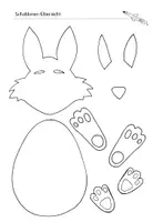 Vorschau - Mal- und Bastelvorlagen - Bastelvorlage: Fingertier zu "Der Hase mit der roten Nase" - Seite 3