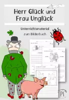 Vorschau - Arbeitsblätter - Herr Glück und Frau Unglück: Arbeitsblätter zum Bilderbuch (2-fach differenziert) - Deckblatt