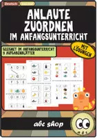 Vorschau - Arbeitsblätter - Anlaute zuordnen im Anfangsunterricht (9 ABs mit Lösungen) - Deckblatt