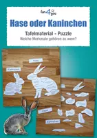 Vorschau - Spiele - Hase oder Kaninchen - Tafelmaterial - Puzzle - Deckblatt