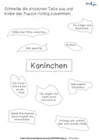 Vorschau - Arbeitsblätter - Hase oder Kaninchen - Puzzle (schneiden - sortieren - puzzeln) - Seite 3