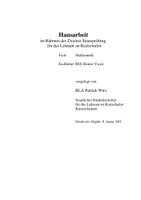 Vorschau - Stundenentwürfe - rationale Zahlen - Deckblatt