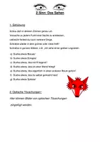 Vorschau - Arbeitsblätter - Einheit Sinne: Sehen - Deckblatt