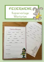 Vorschau - Arbeitsblätter - Finde die Wortarten FEUERWEHR - Deckblatt