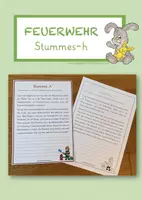 Vorschau - Arbeitsblätter - Stummes h FEUERWEHR - Deckblatt