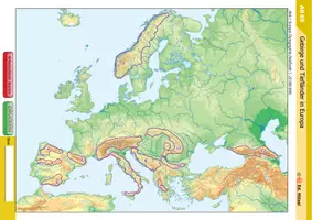 Vorschau - Arbeitsblätter - Gebirge und Tiefländer in Europa - Seite 1