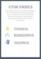 Vorschau - Arbeitsblätter - 3 ATEMÜBUNGEN - Für Konzentration und Ruhe - Deckblatt