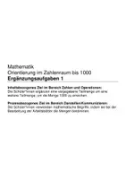 Vorschau - Arbeitsblätter - Ergänzungsaufgaben 1 (Zahlenraum bis 1000) - Seite 1