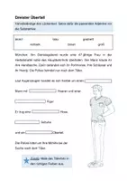 Vorschau - Arbeitsblätter - Wiederholung Adjektive (Dreister Überfall) - Deckblatt