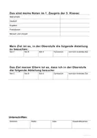 Vorschau - Lehrpläne/Lehrermaterial - Vorlage Einschätzung Übertritt Oberstufe - Seite 1