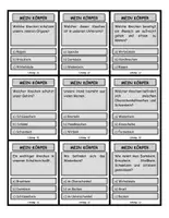 Vorschau - Stationenlernen - QUIZ zum Sachunterricht - Mein Körper - Deckblatt