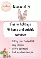 Vorschau - Arbeitsblätter - Easter holidays - At home and outside activities - Deckblatt