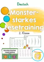 Vorschau - Arbeitsblätter - Monsterstarkes Lesetraining 2. Klasse - Deckblatt